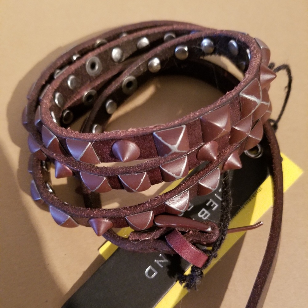 Liebeskind Leather Studded Skinny Belt